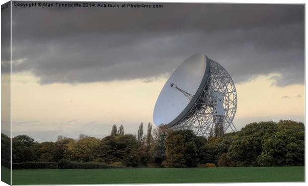 Unveiling the Wonders of Jodrell Bank Observatory Canvas Print by Alan Tunnicliffe