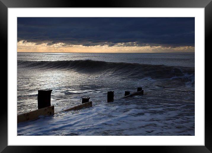  Moody beach scene Framed Mounted Print by Stephen Prosser