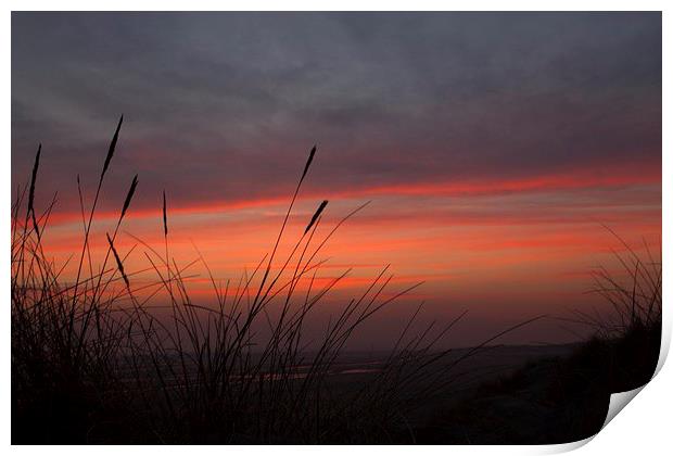  sunset on the beach Print by Stephen Prosser