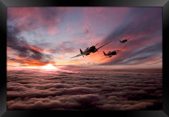 Supermarine Spitfire Warriors  Framed Print by J Biggadike