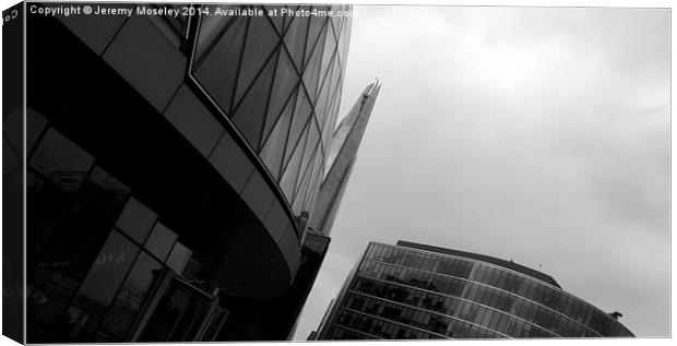 The London assembly building and The Shard, London Canvas Print by Jeremy Moseley