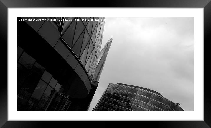 The London assembly building and The Shard, London Framed Mounted Print by Jeremy Moseley