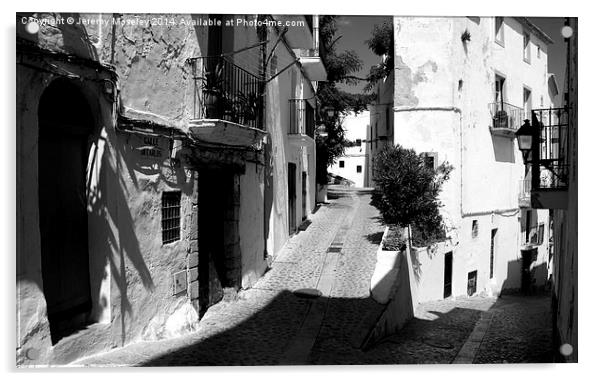Street Scene, Ibiza.  Acrylic by Jeremy Moseley