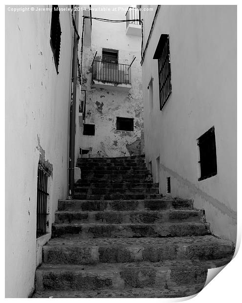 Ibiza steps to nowhere. Print by Jeremy Moseley