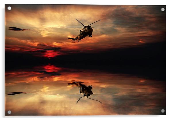 Sea King Sunset  Acrylic by J Biggadike