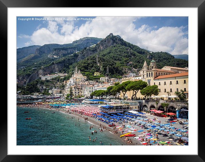  Amalfi Framed Mounted Print by Stephen Birch