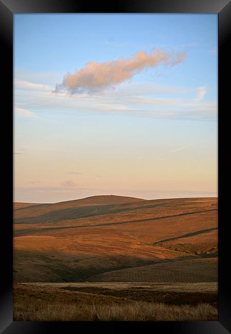 Lone Cloud Over Exmoor  Framed Print by graham young