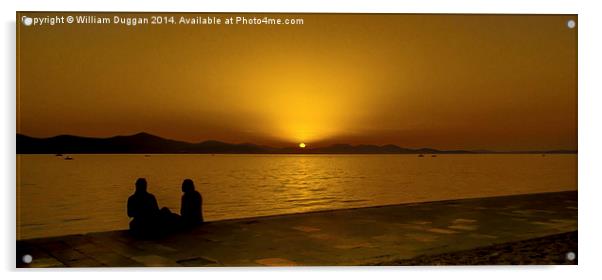 A Croatian Sunset For Two in Zadar Acrylic by William Duggan