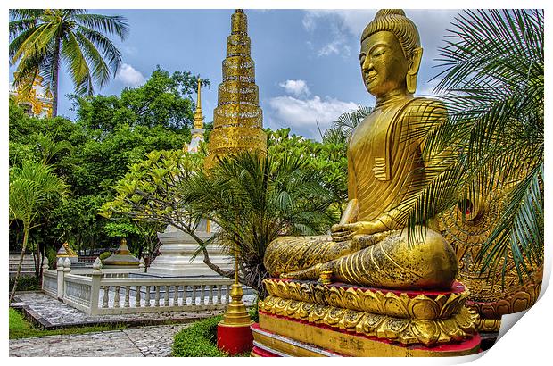  Golden Buddha  Print by Dave Rowlands