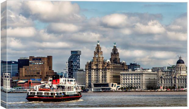  Ferry Across the Mersey Canvas Print by Dave Rowlands