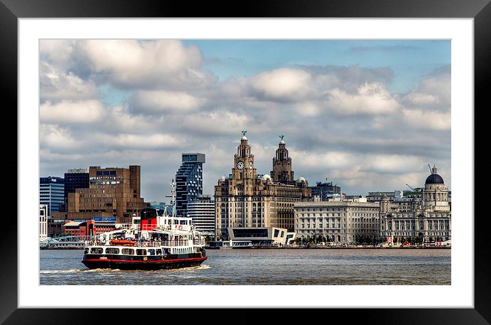  Ferry Across the Mersey Framed Mounted Print by Dave Rowlands