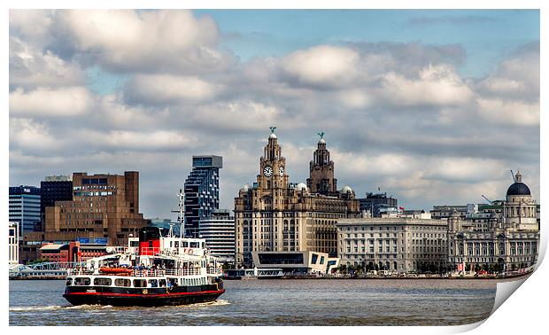  Ferry Across the Mersey Print by Dave Rowlands