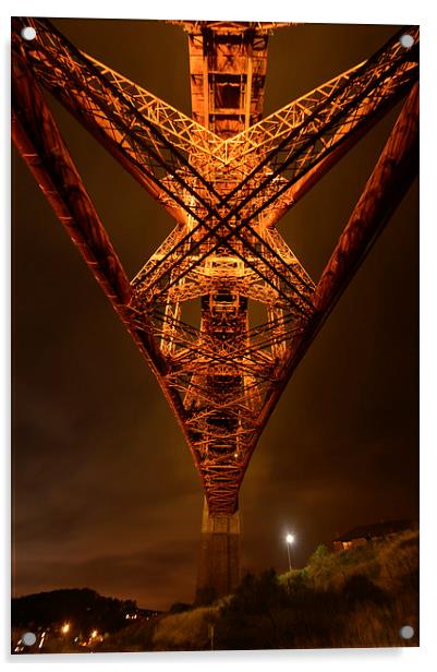  Forth Rail Bridge - Underbelly Acrylic by Philip Martin