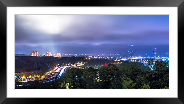  Forth Bridges Framed Mounted Print by Philip Martin