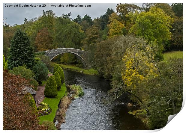  Brig O Doon in Autumn Print by John Hastings