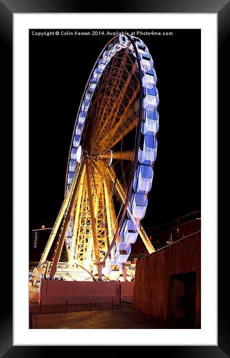  Liverpool Wheel at Night Framed Mounted Print by Colin Keown