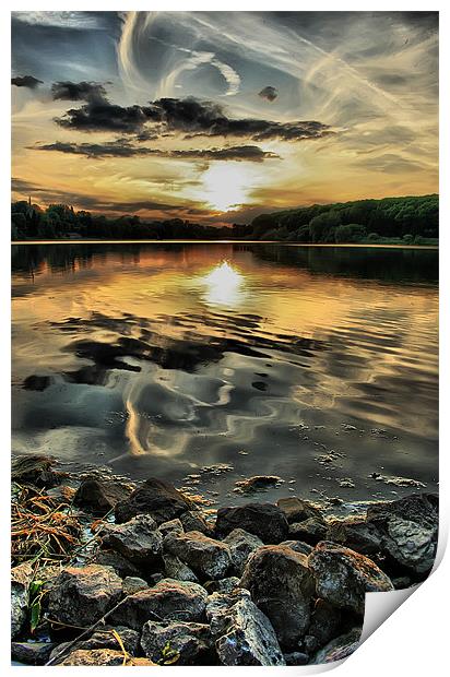 Thornton Reservoir,Whispers and Moans Print by Simon Gladwin