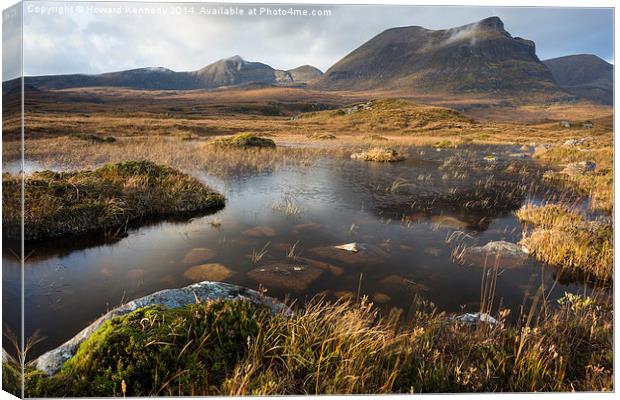 Quinag Morning Canvas Print by Howard Kennedy