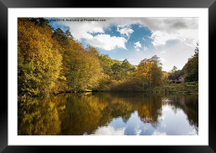  Friday Street Lake in Autumnal colours Framed Mounted Print by Steve Hughes