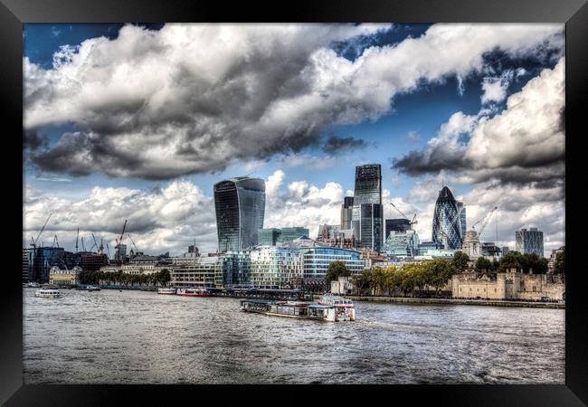 The Thames and City of London Framed Print by David Pyatt