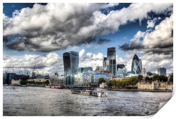 The Thames and City of London Print by David Pyatt