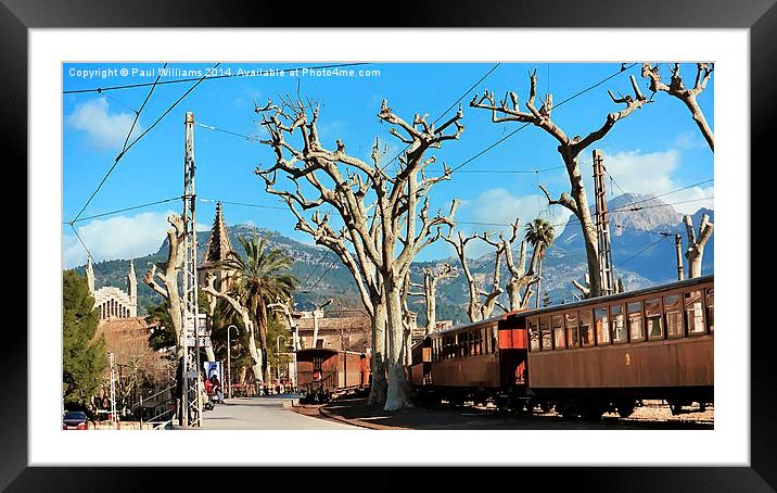  Soller Railway & Tram Station Framed Mounted Print by Paul Williams