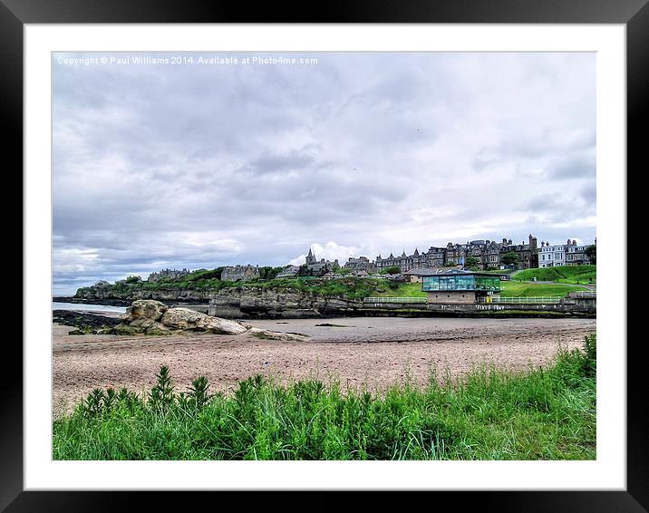  St Andrews from the Beach Framed Mounted Print by Paul Williams