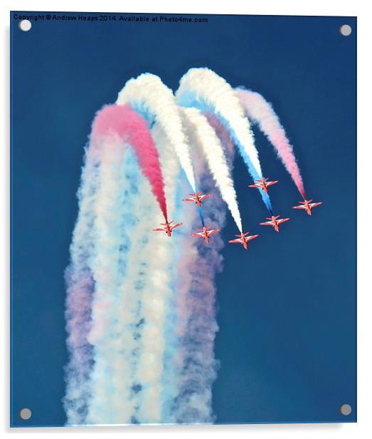 Majestic Red Arrows display team Acrylic by Andrew Heaps
