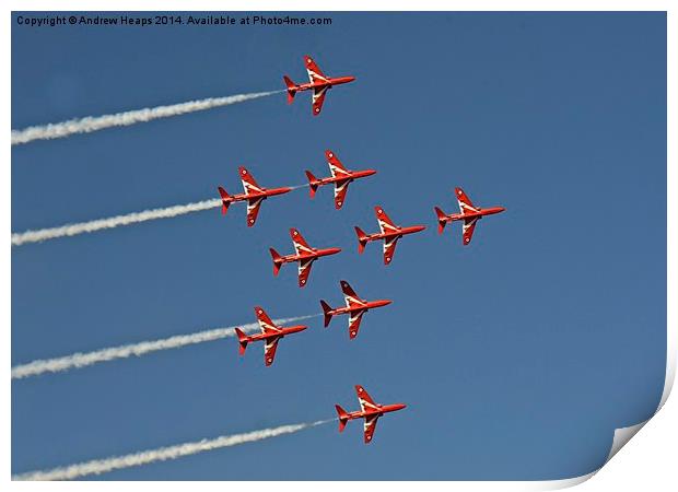  Red Arrows Display Team. Print by Andrew Heaps