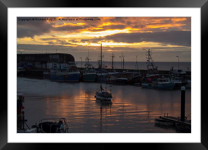  Bridlington Harbor Framed Mounted Print by Richard Auty