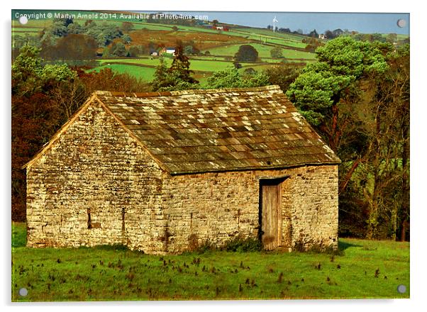  Northumberland Stone Barn Acrylic by Martyn Arnold