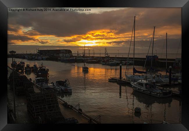  Bridlington Harbor Framed Print by Richard Auty