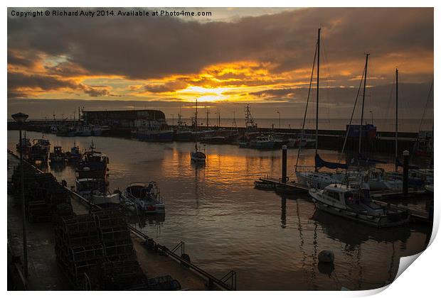  Bridlington Harbor Print by Richard Auty