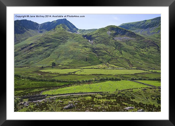Ogwen Valley Wales Framed Mounted Print by Jane McIlroy
