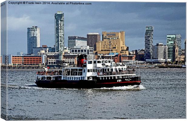  Mersey Ferry Royal Iris as an oil painting Canvas Print by Frank Irwin