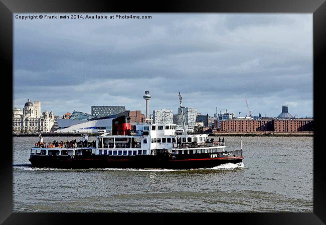Mersey Ferry Royal Iris as an oil painting Framed Print by Frank Irwin