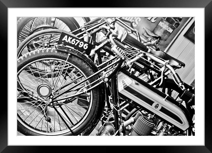  1919 "Triumph" Model H Motorcycle - 1 Framed Mounted Print by Tanya Hall