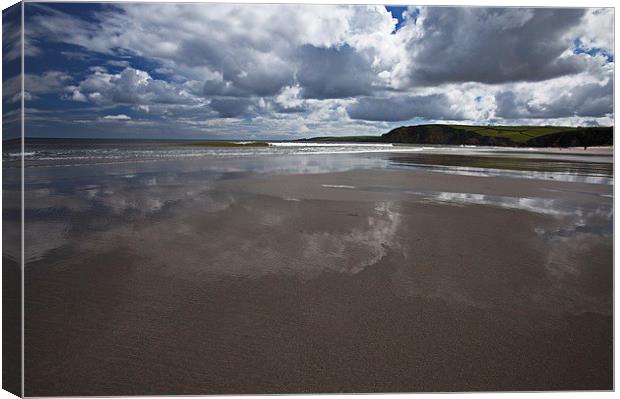  Reflections in the sands Canvas Print by Stephen Prosser