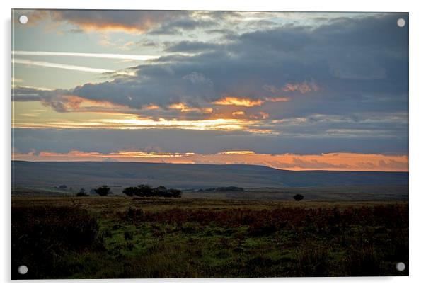 An Exmoor Sunset  Acrylic by graham young