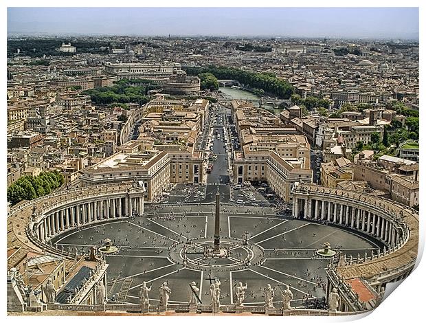 Aerial view of the Vatican Print by Abdul Kadir Audah