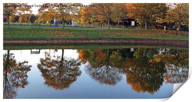 Autumn reflection  Print by Howard Corlett