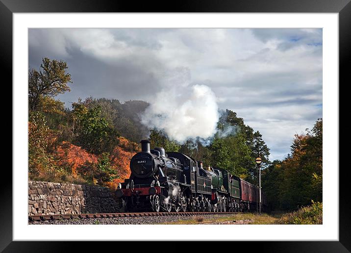  Double-header in lovely light at Dowles Junction Framed Mounted Print by Ian Duffield