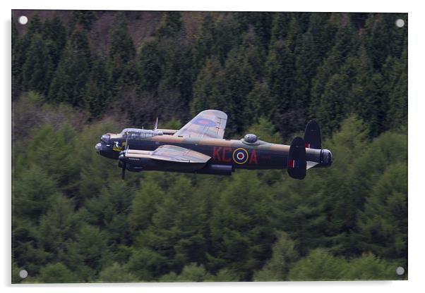  Lancaster Bomber over Derwent Acrylic by Oxon Images