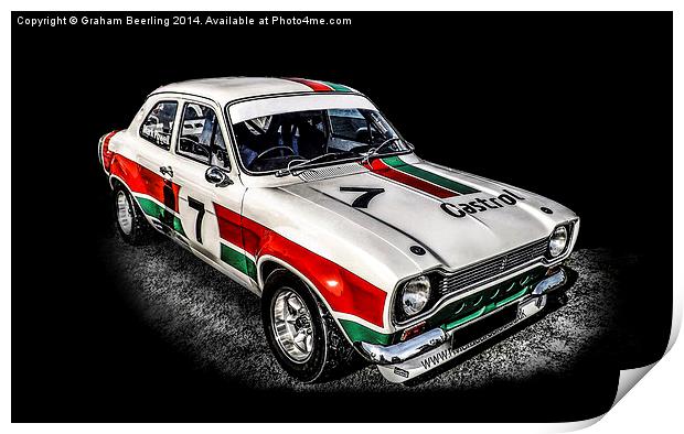 Ford Escort Sport Print by Graham Beerling