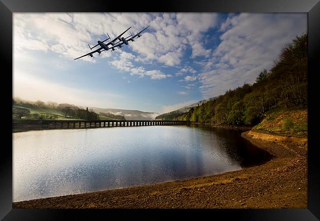  Lancaster bombers over Ladybower Framed Print by Oxon Images