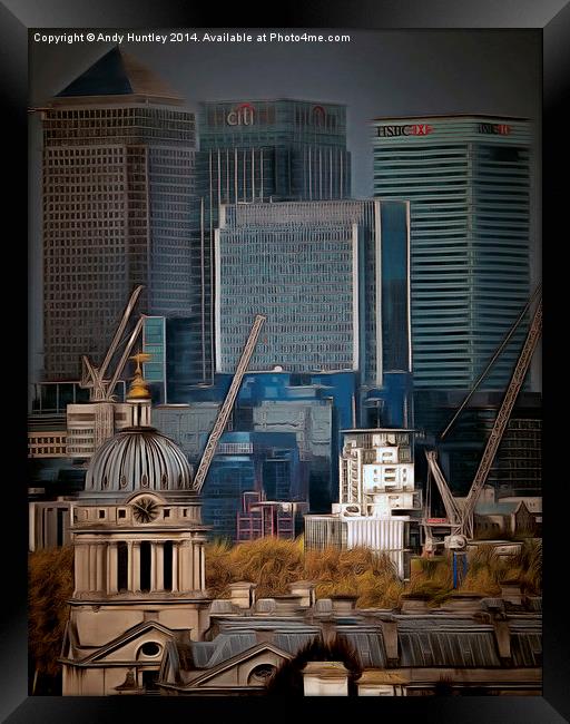  Canary Wharf Framed Print by Andy Huntley
