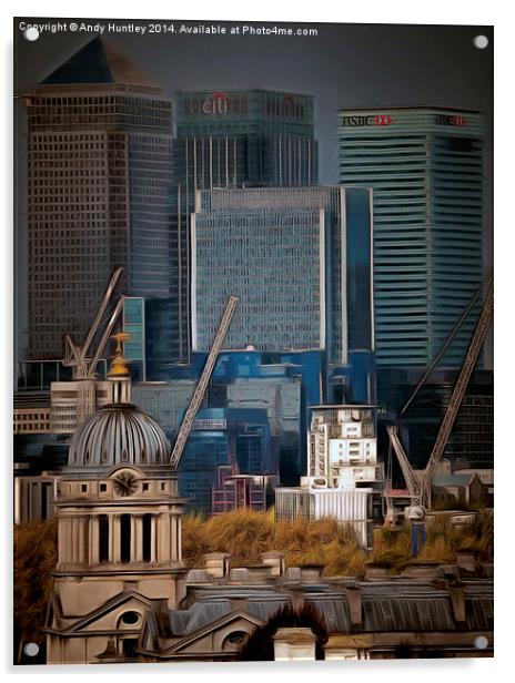  Canary Wharf Acrylic by Andy Huntley
