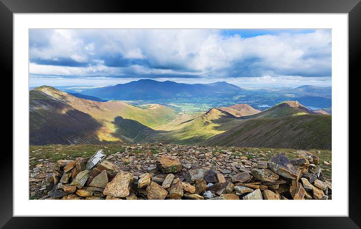 The View From Crag Hill Towards Derwent Water And  Framed Mounted Print by Steven Garratt
