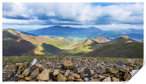 The View From Crag Hill Towards Derwent Water And  Print by Steven Garratt
