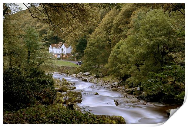 Downstream to Lynmouth  Print by graham young